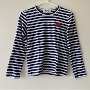 Comme des garçons striped long sleeve top